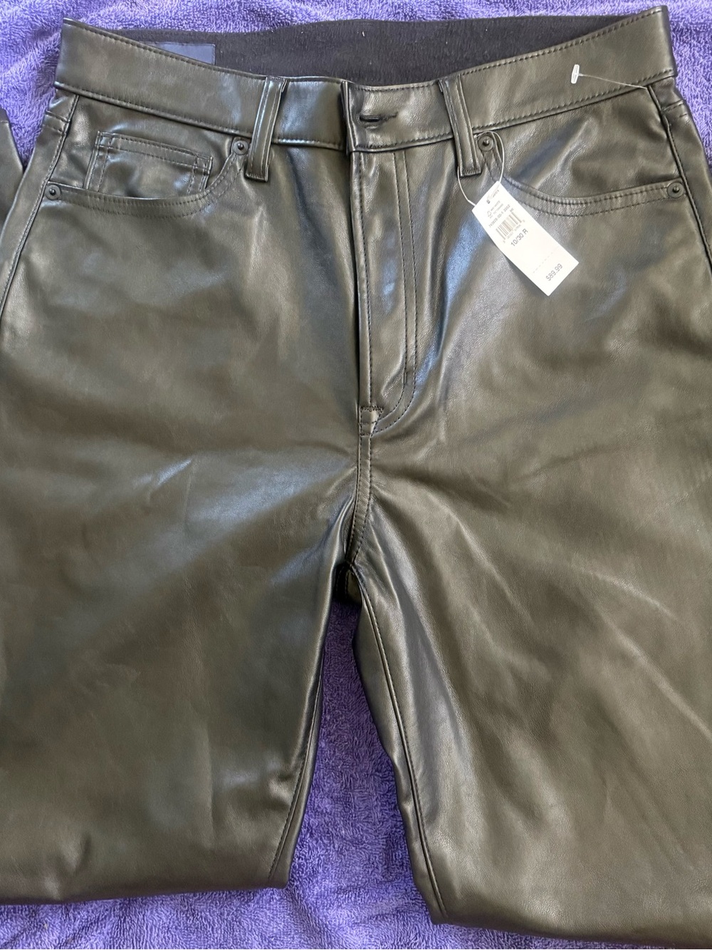 🖤 NWT GAP High Rise Vintage Slim Faux Leather Pants – Black Size 10/30 🖤